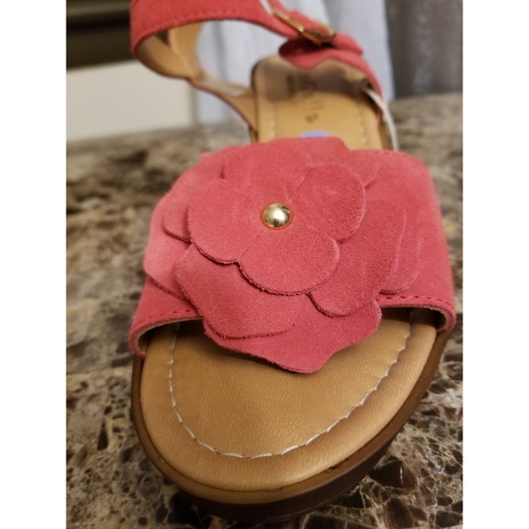 Made in Italy Suede Wedge Sandals - Picture 2 of 6
